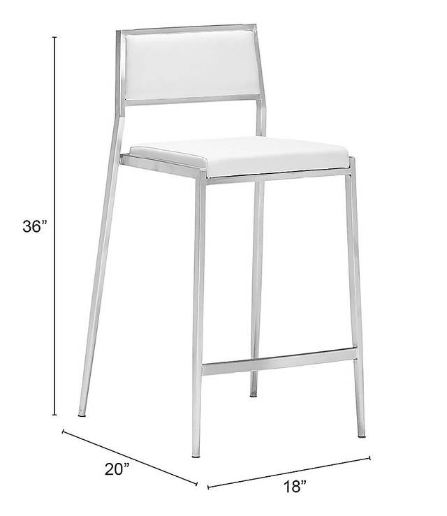 Tahyel White Counter Stool, Set of 2 - Thumbnail - Image 5
