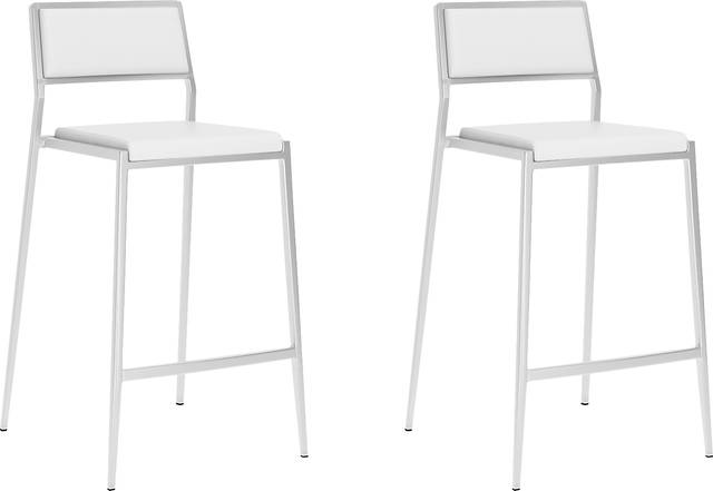 Tahyel White Counter Stool, Set of 2 - Thumbnail - Image 1