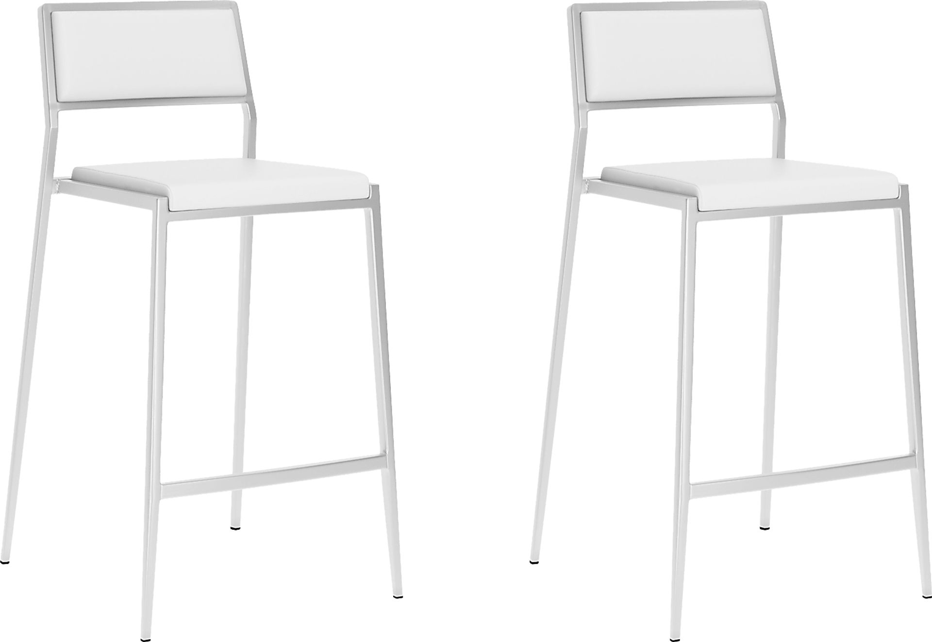 Tahyel White Counter Stool, Set of 2 - Image 1