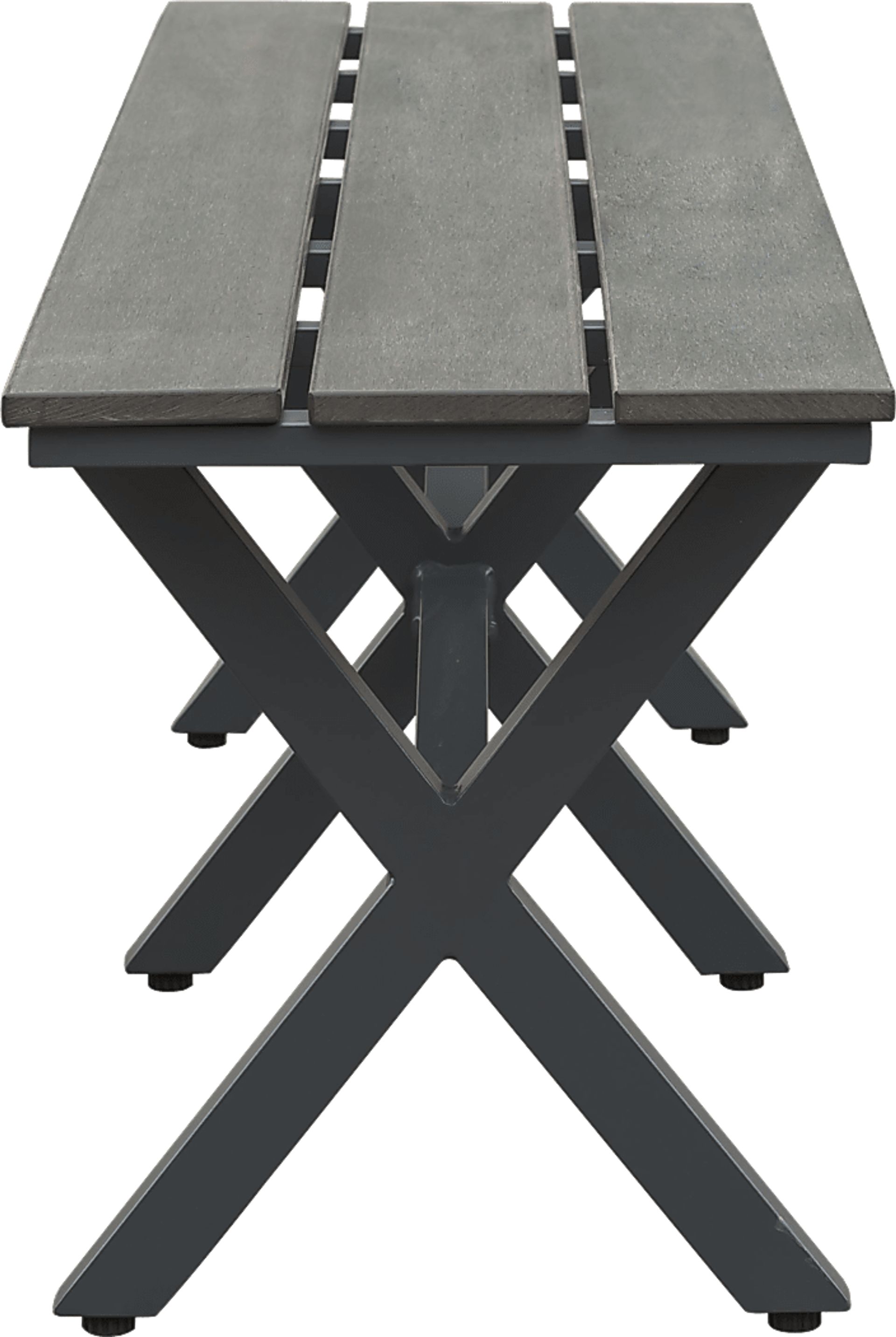 Taj Reef Gray Outdoor Bench - Image 2