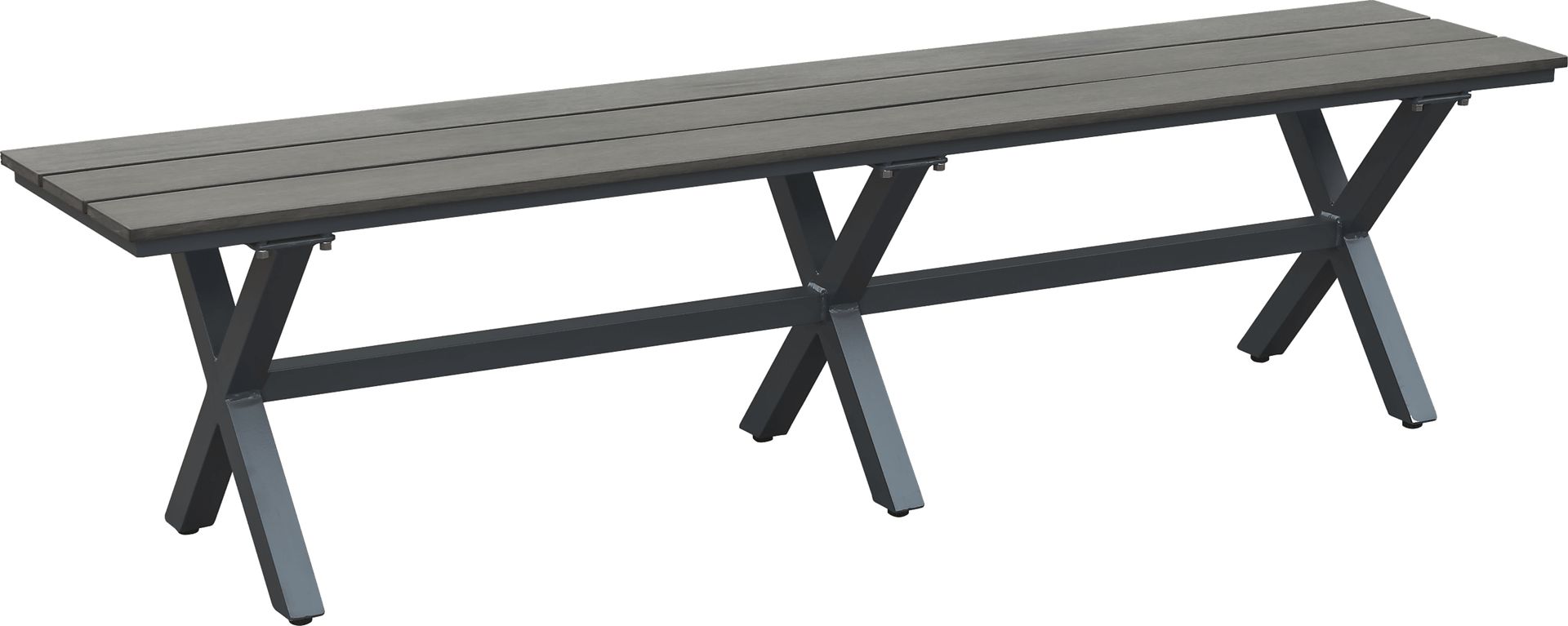 Taj Reef Gray Outdoor Bench - Image 1