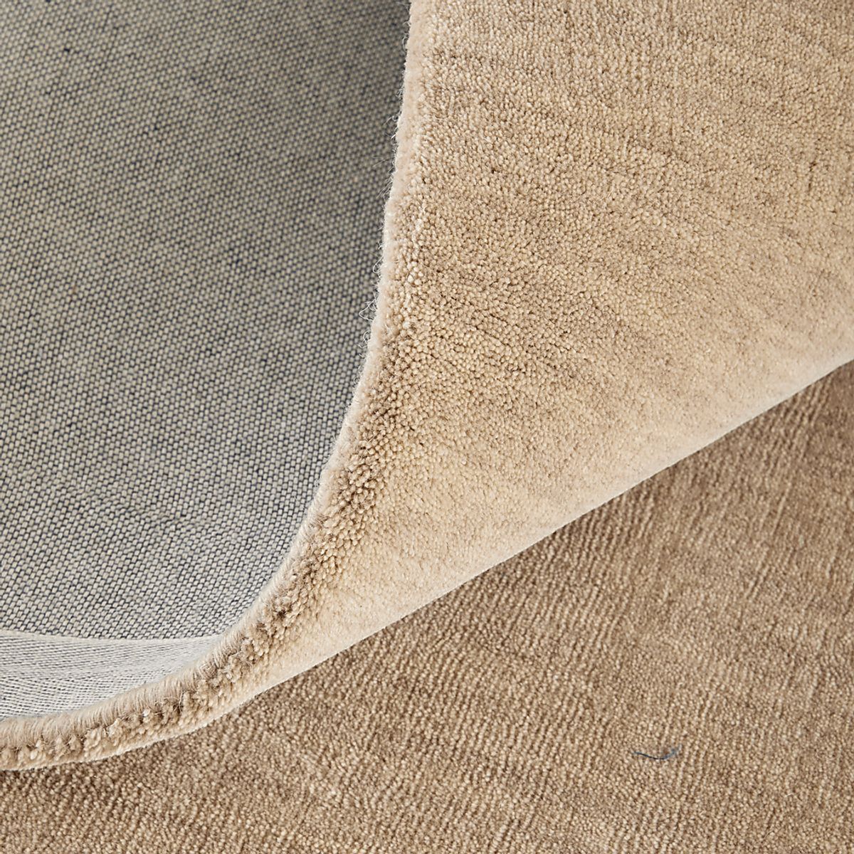 Takano Camel Brown Wool Fabric Rug | Rooms to Go