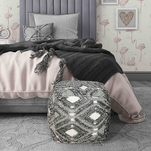 Takarin Gray Pouf - Thumbnail - Image 4