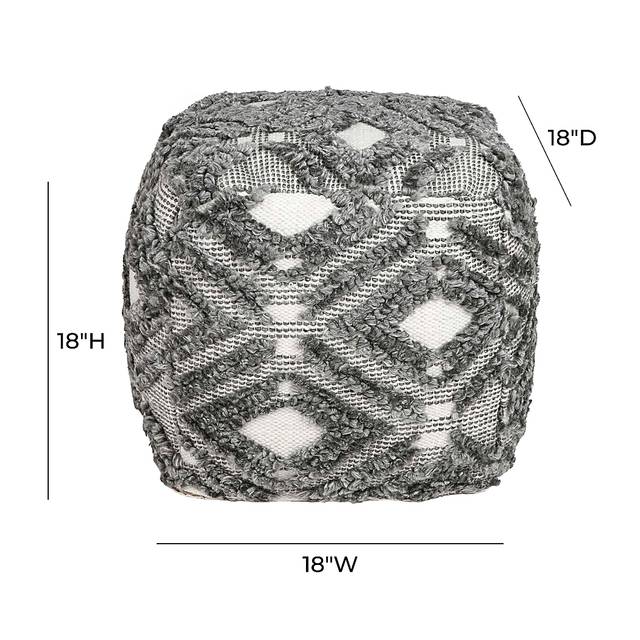 Takarin Gray Pouf - Thumbnail - Image 5