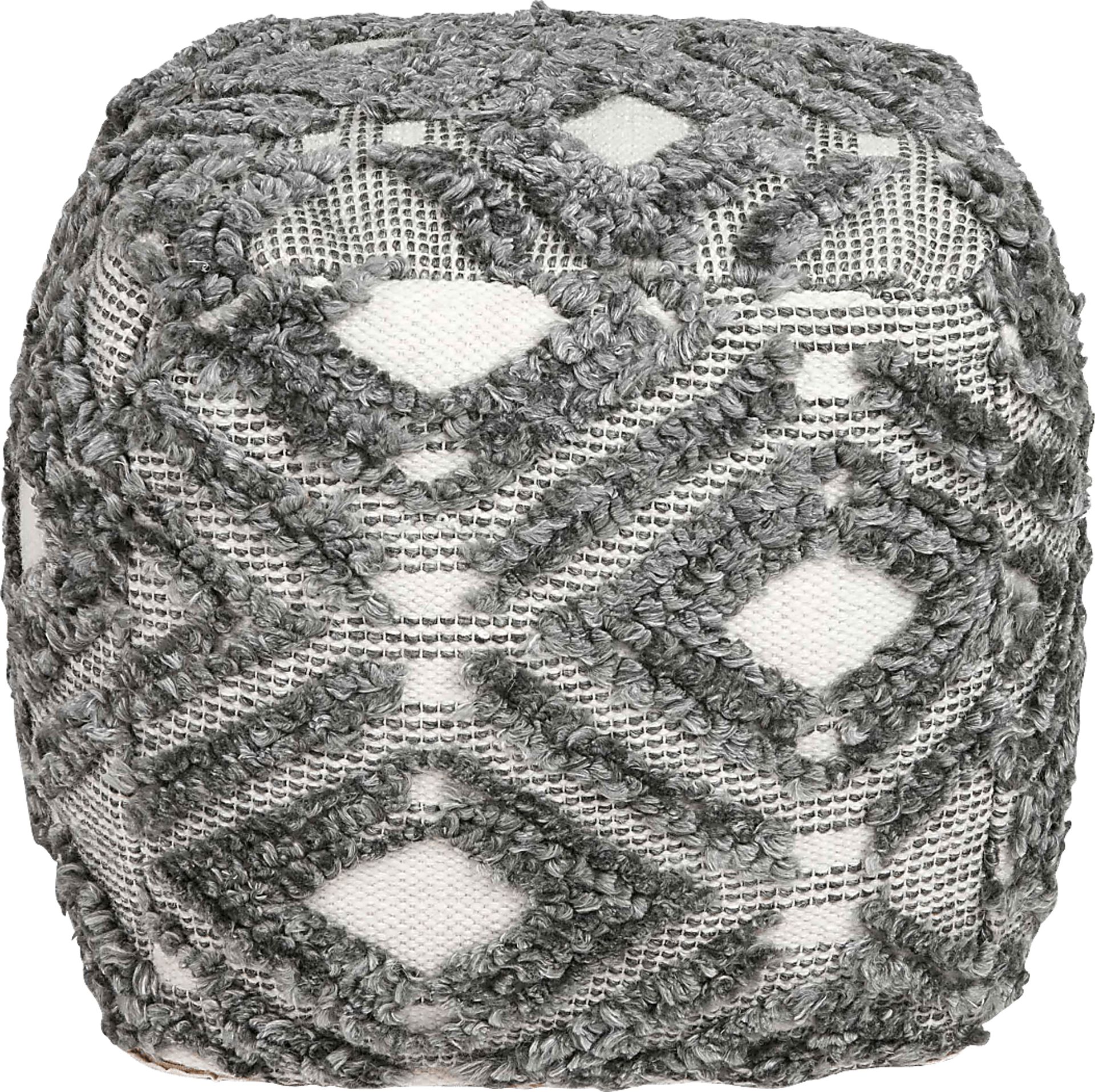 Takarin Gray Pouf - Image 1