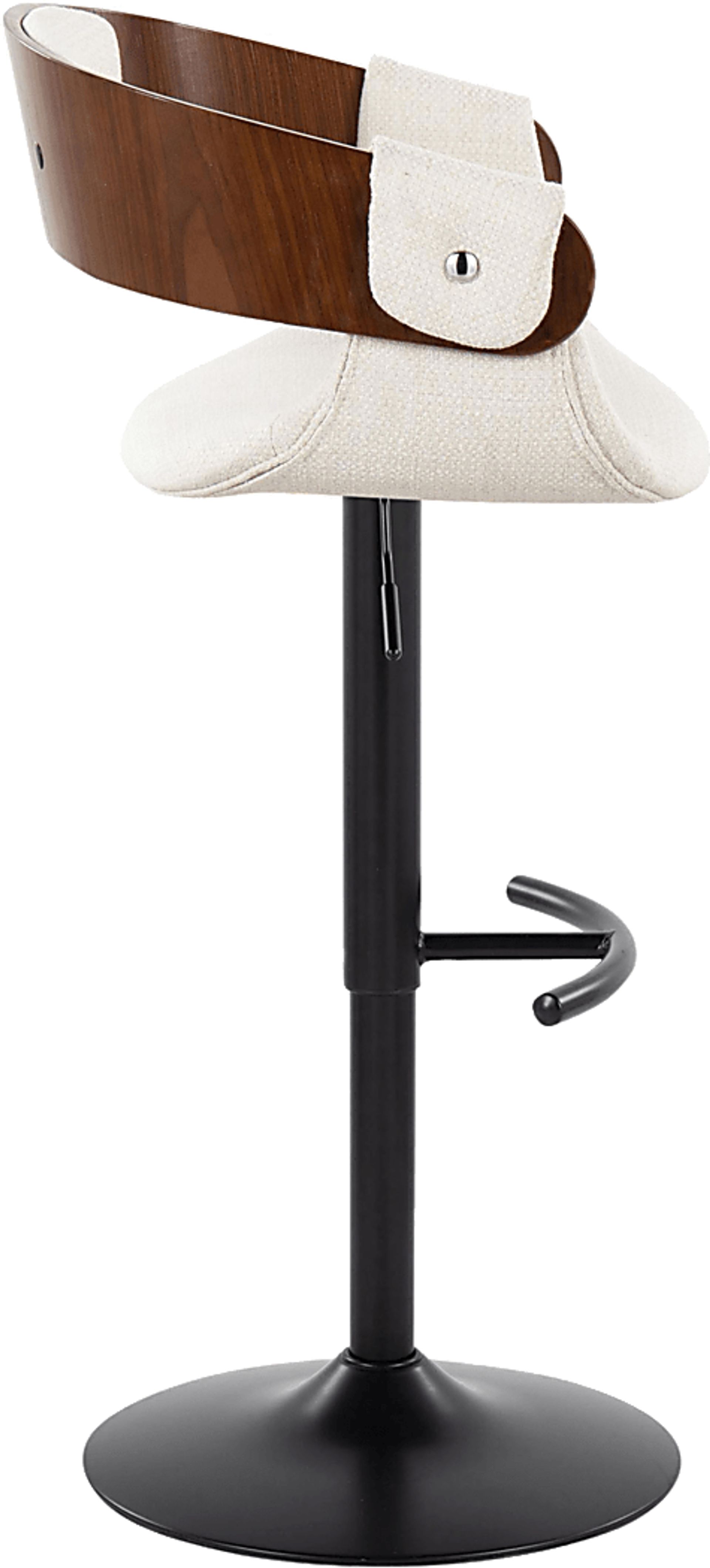Takeda I Cream Adjustable Barstool, Set of 2 - Image 6