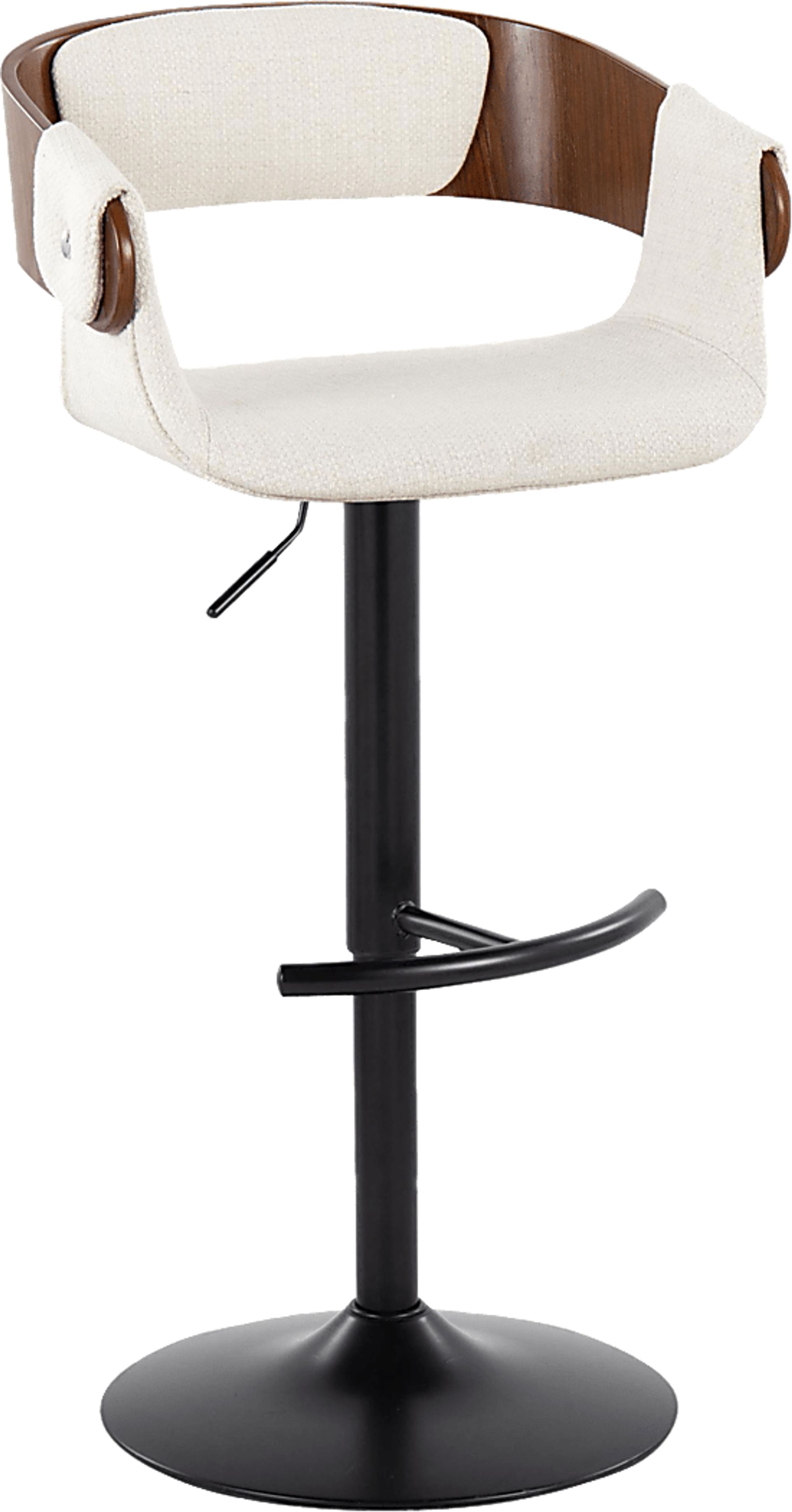 Takeda I Cream Adjustable Barstool, Set of 2 - Image 7