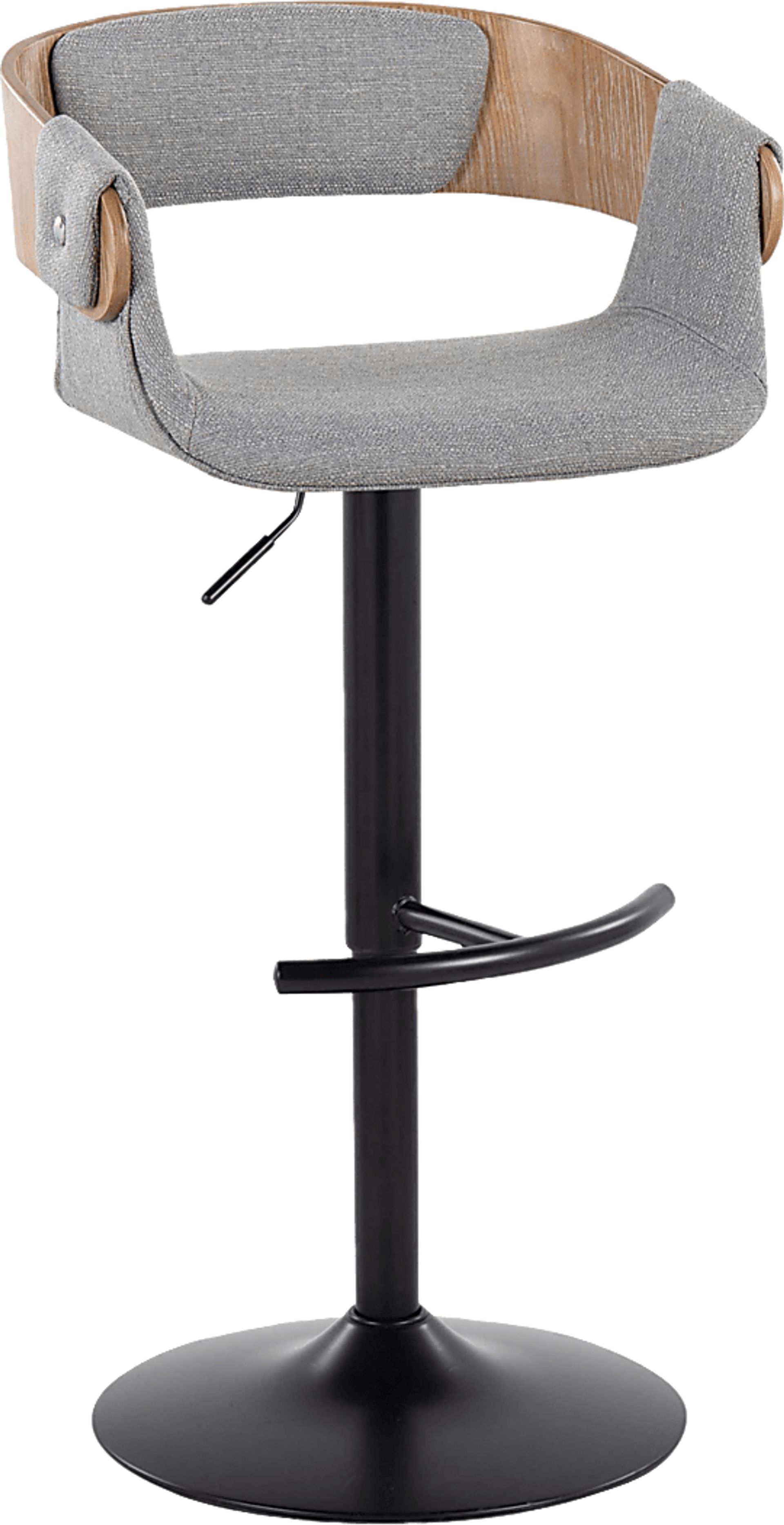 Takeda I Light Gray Adjustable Barstool, Set of 2 - Image 7