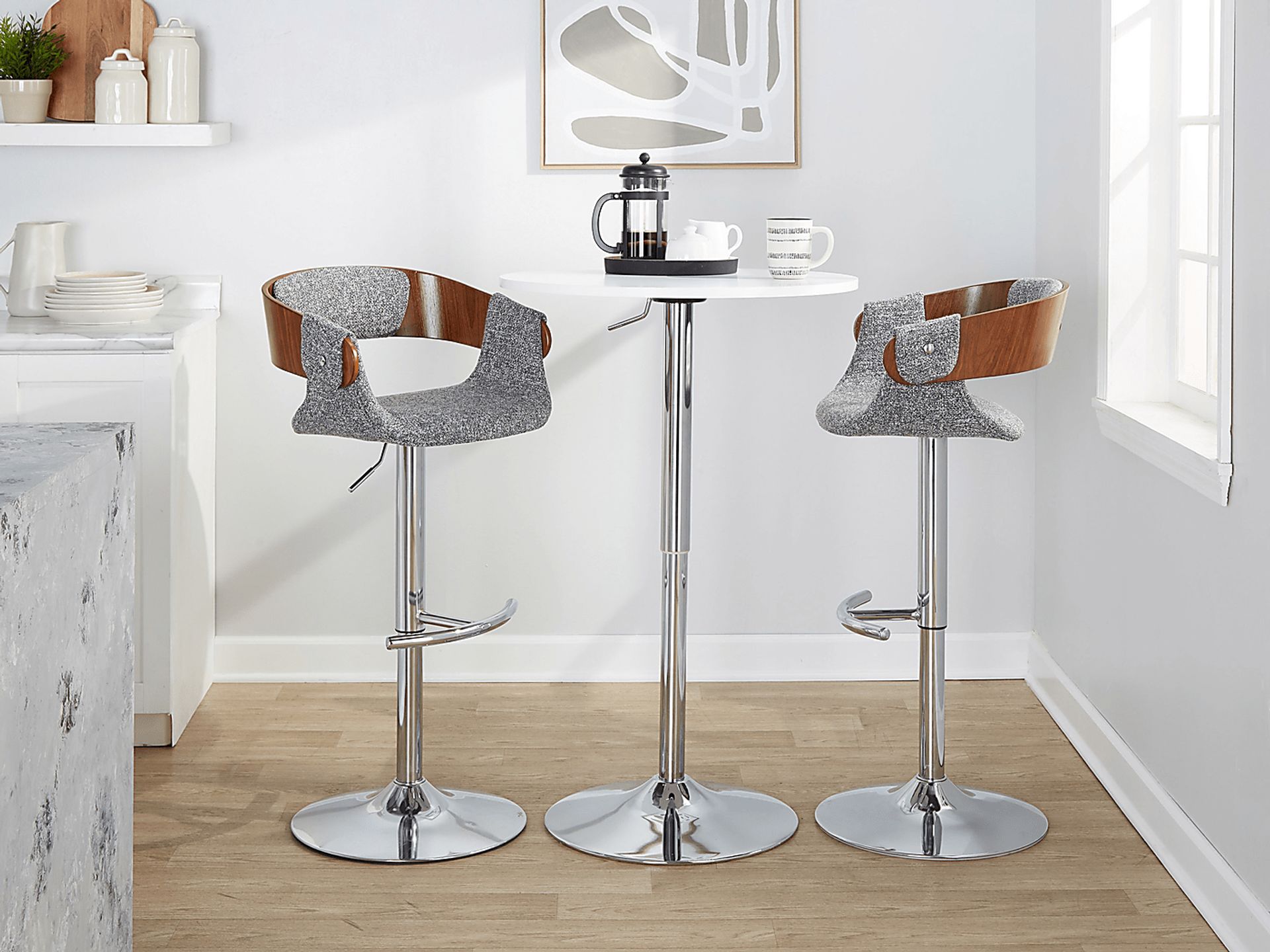 Takeda II Gray Adjustable Barstool, Set of 2 - Image 5