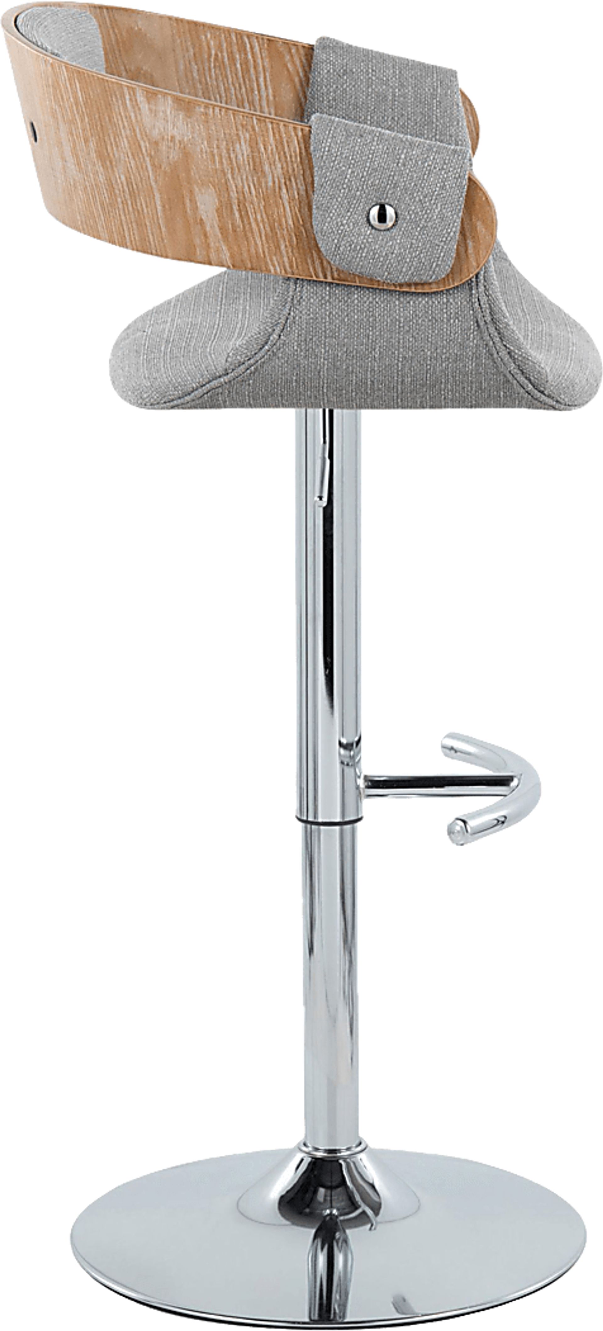 Takeda II Light Gray Adjustable Barstool, Set of 2 - Image 6