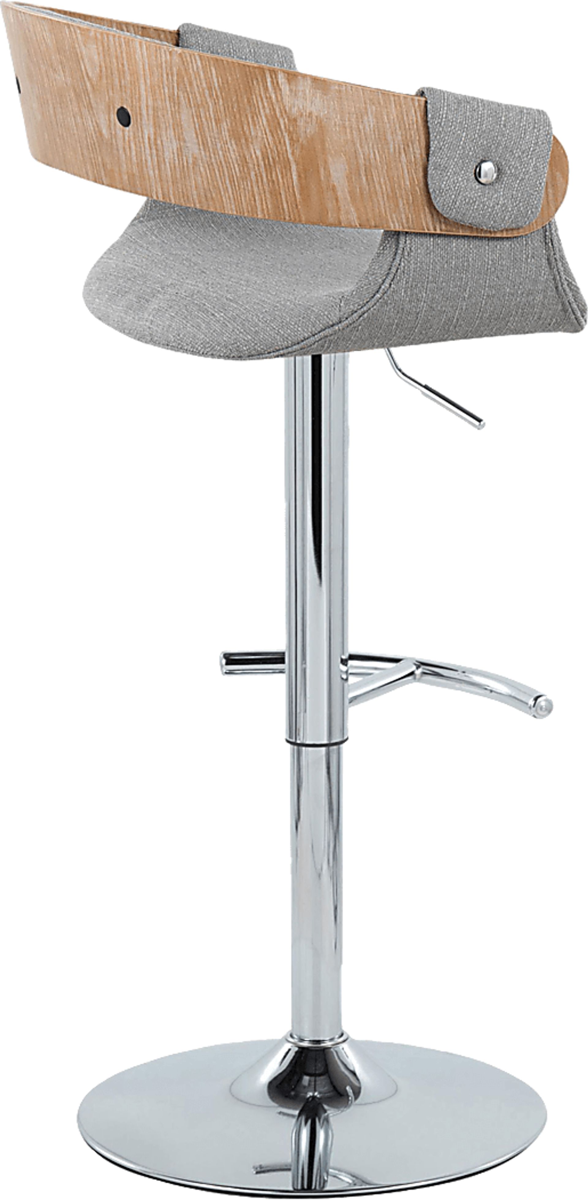 Takeda II Light Gray Adjustable Barstool, Set of 2 - Image 8
