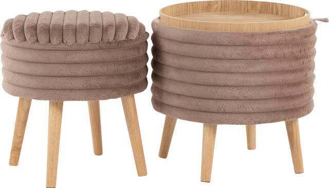 Talana Brown Ottoman Set of 2 - Thumbnail - Image 13