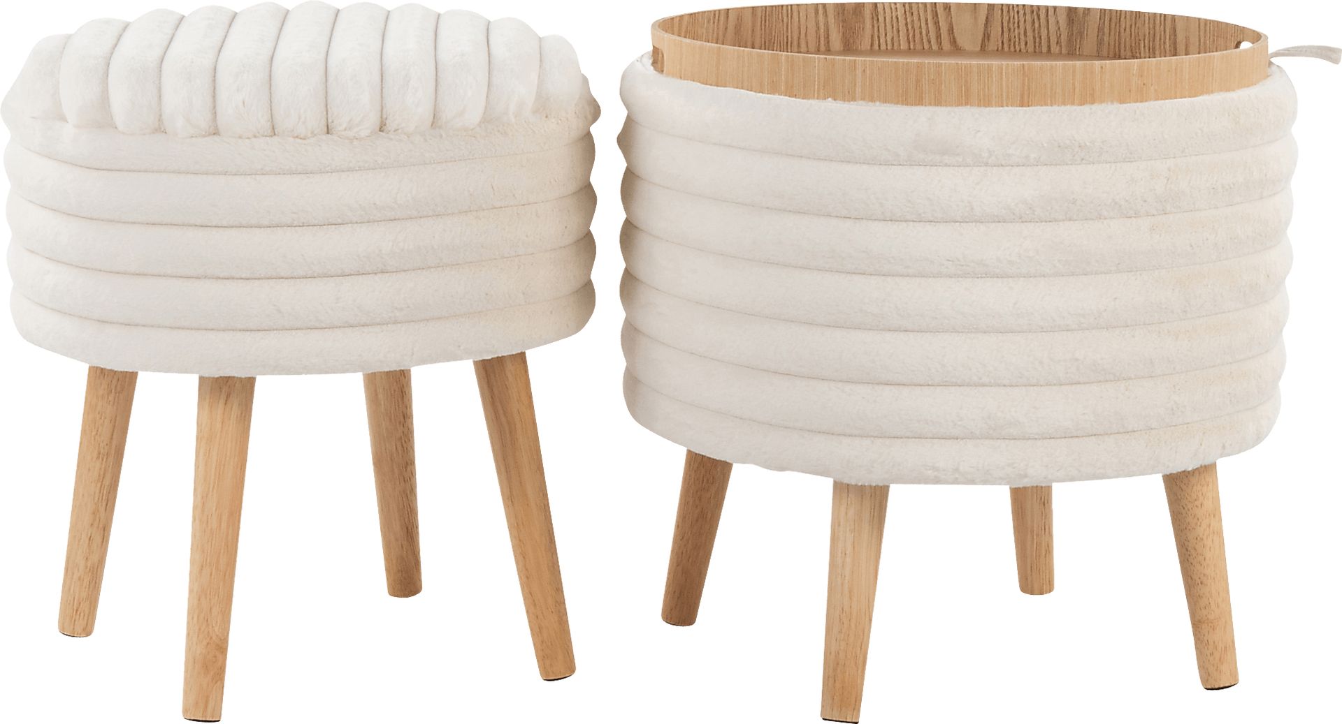 Talana White Ottoman Set of 2 - Image 13