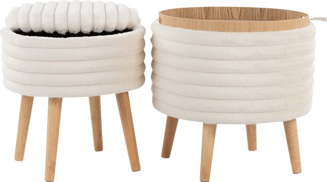 Talana White Ottoman Set of 2 - Thumbnail - Image 9