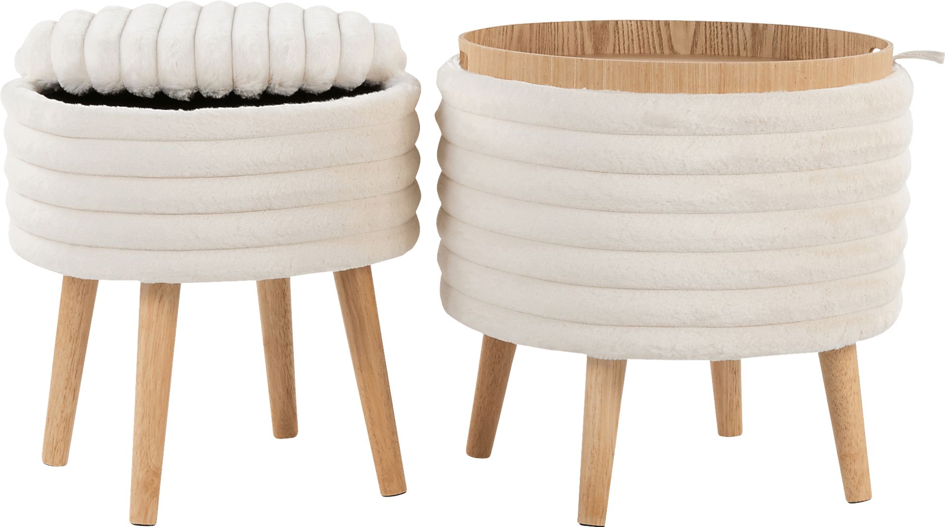Talana White Ottoman Set of 2 - Image 9