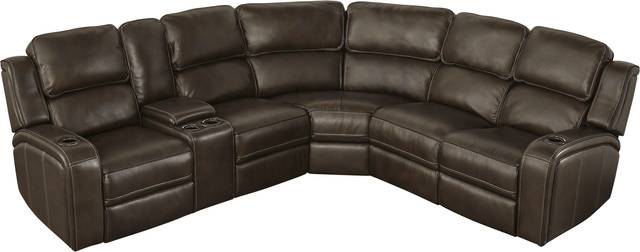 Talasi Espresso Leather 3 Pc Sectional - Thumbnail - Image 6