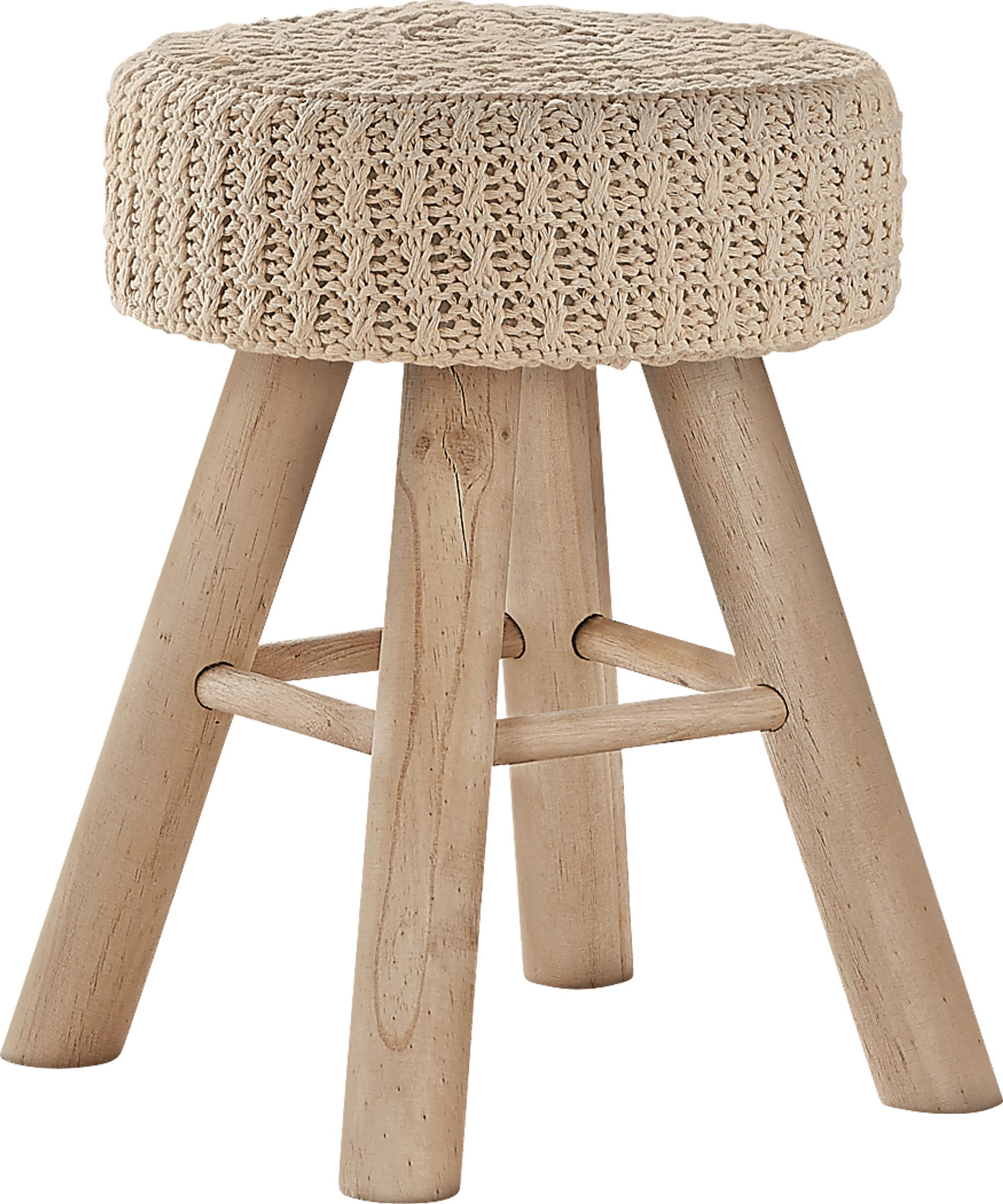 Taldeco Beige Ottoman - Image 1