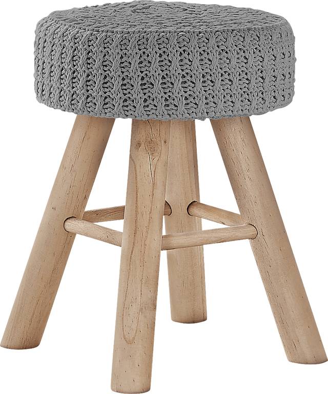 Taldeco Gray Ottoman - Thumbnail - Image 1