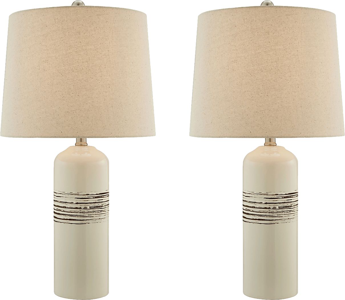 Talence Home Cream Table Lamps, Set of 2