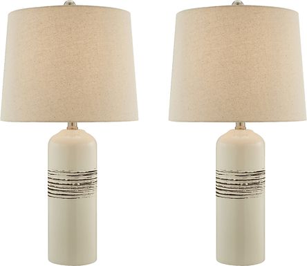 Talence Home Cream Table Lamps, Set of 2