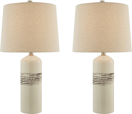 Talence Home Cream Lamp, Set of 2