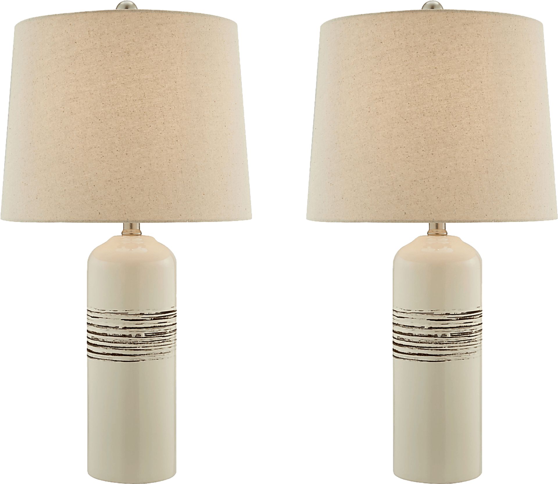 Talence Home Cream Table Lamps, Set of 2 - Image 1