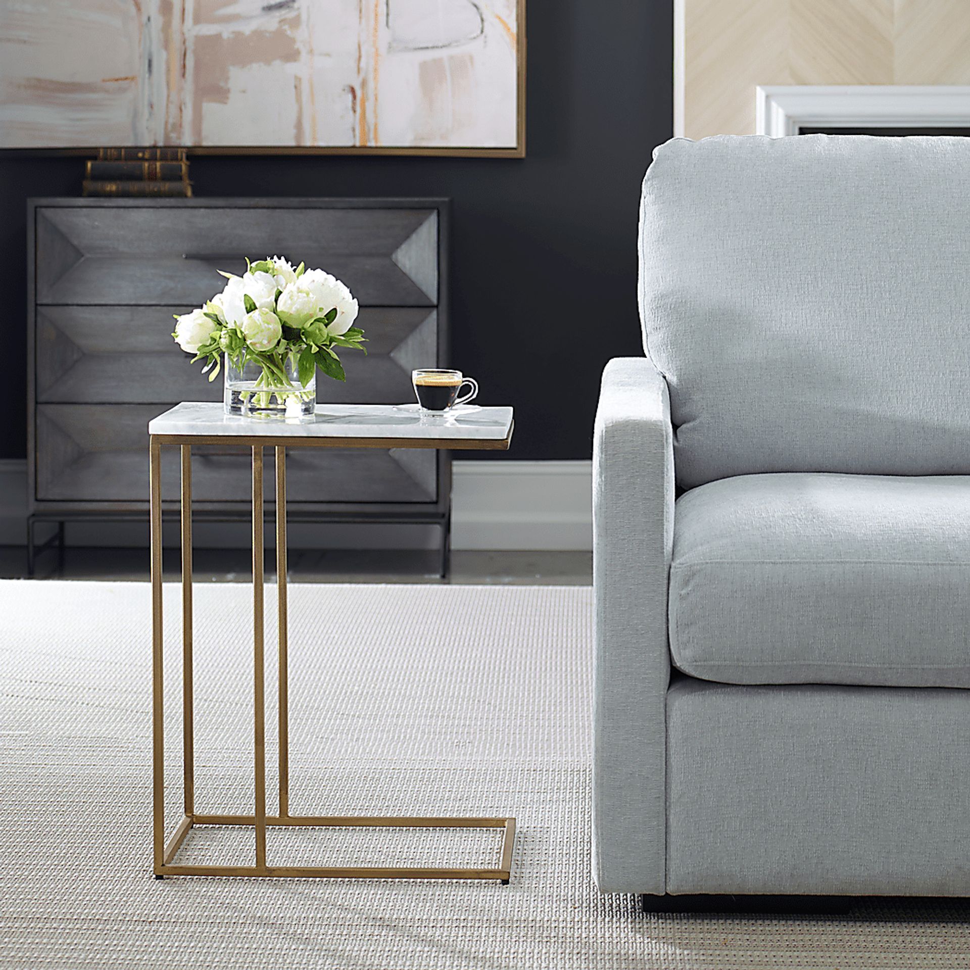 Talha Brass Accent Table - Image 2