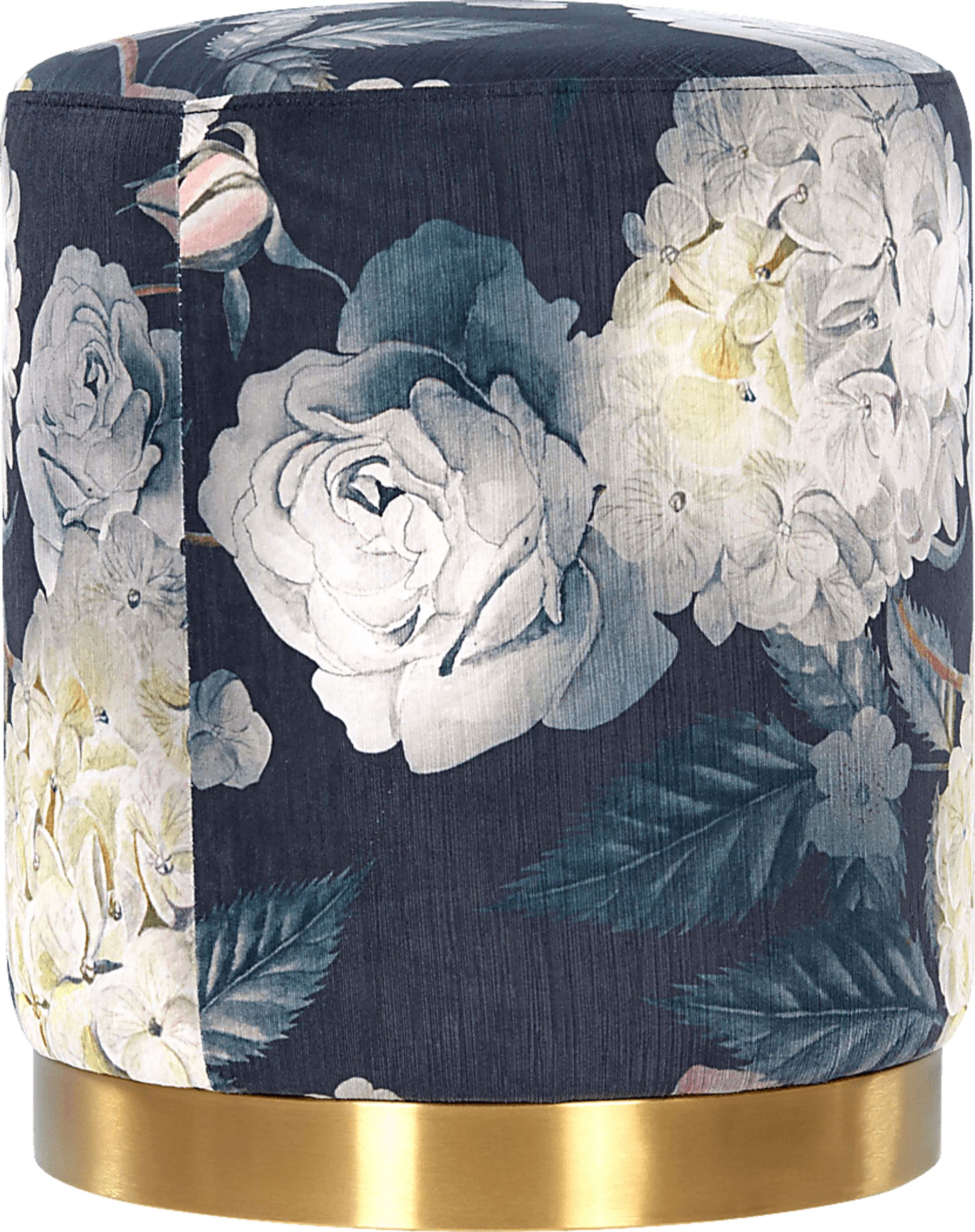 Talia Ren Navy Ottoman - Image 3