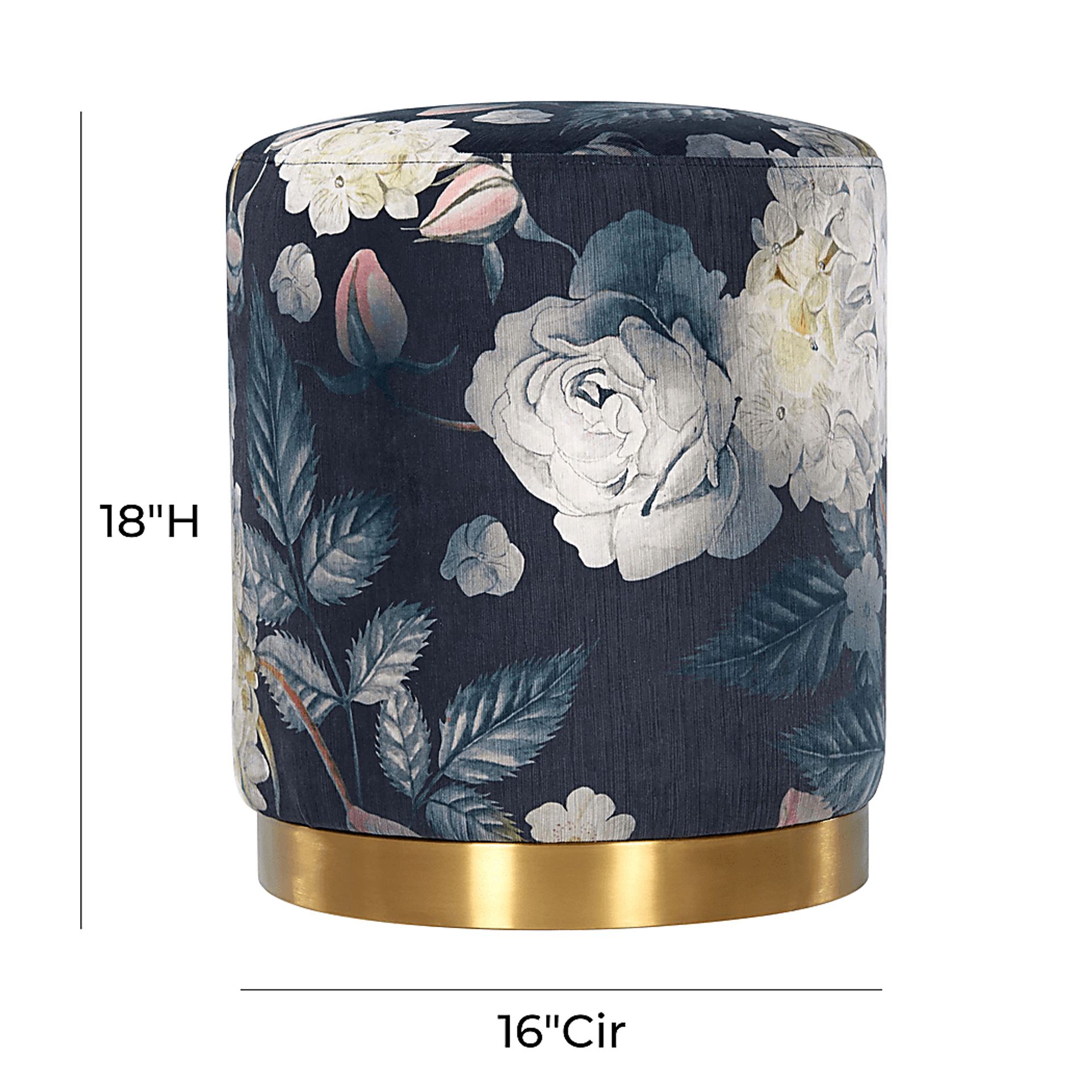 Talia Ren Navy Ottoman - Image 6