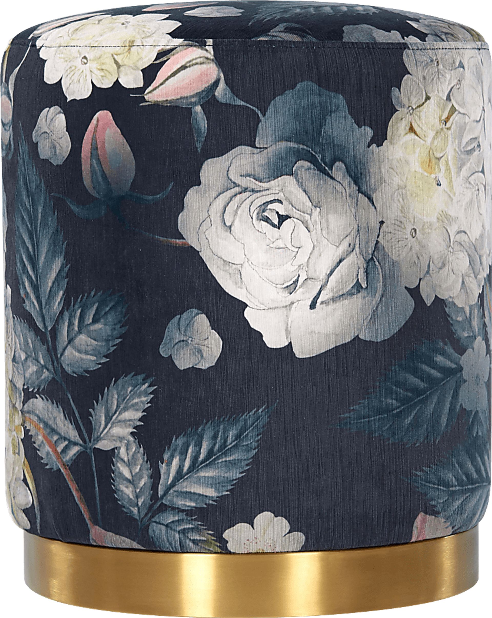 Talia Ren Navy Ottoman - Image 1