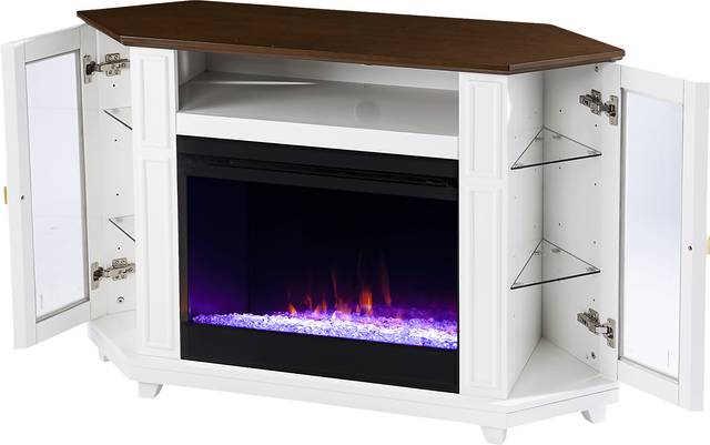 Taliferro I White 46 in. Console, With Color Changing Electric Fireplace - Thumbnail - Image 4
