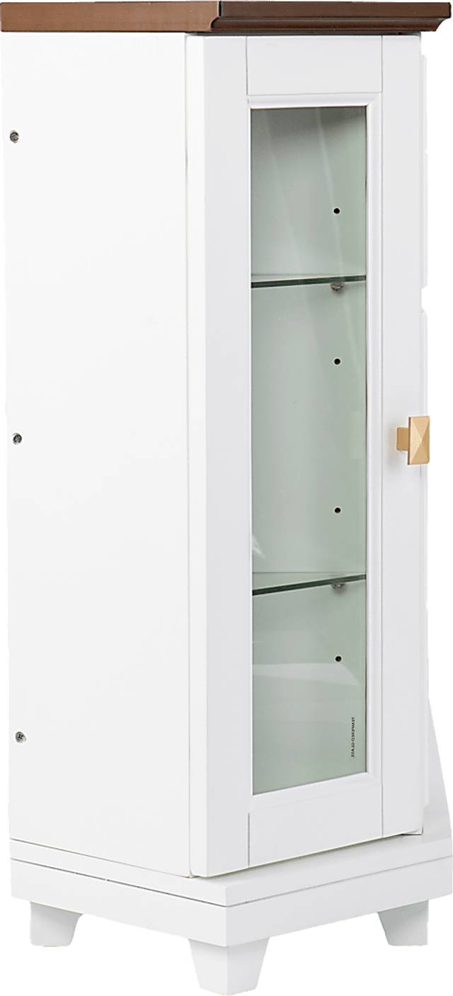 Taliferro II White 46 in. Console With Electric Log Fireplace - Thumbnail - Image 3