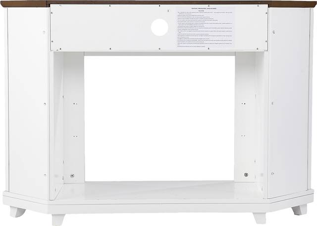 Taliferro IV White 46 in. Console, With Touch Panel Electric Log Fireplace - Thumbnail - Image 2