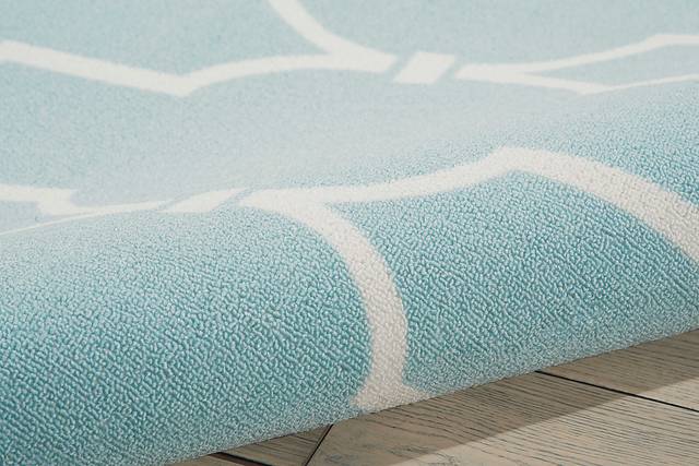 Taliya Aqua 5' x 8' Indoor/Outdoor Rug - Thumbnail - Image 2