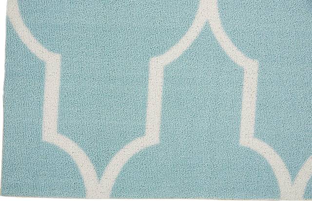 Taliya Aqua 5' x 8' Indoor/Outdoor Rug - Thumbnail - Image 4