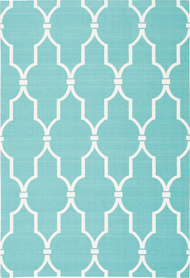 Taliya Aqua 5' x 8' Indoor/Outdoor Rug - Thumbnail - Image 1