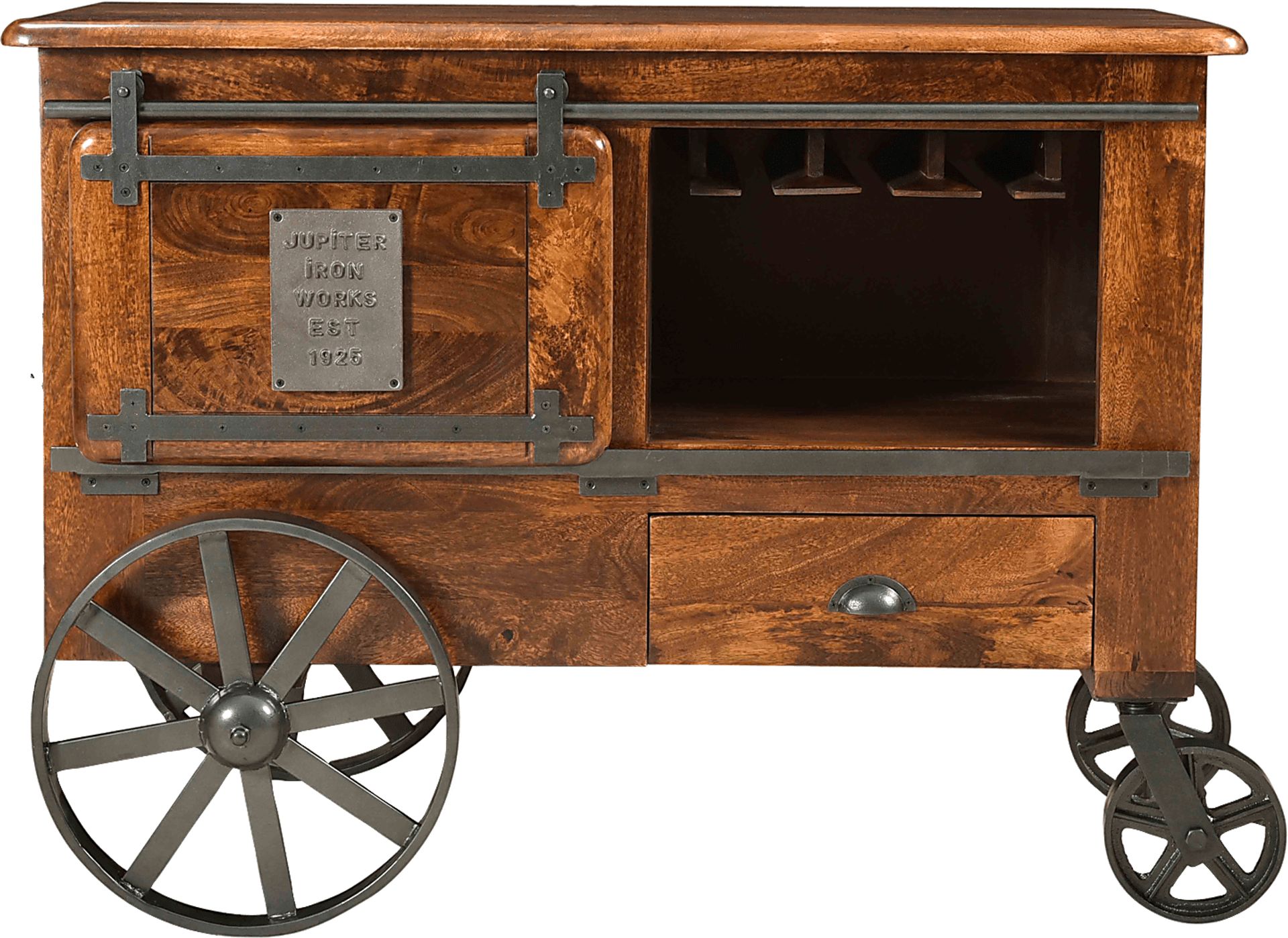 Tallheim Brown Wine Cart - Image 4