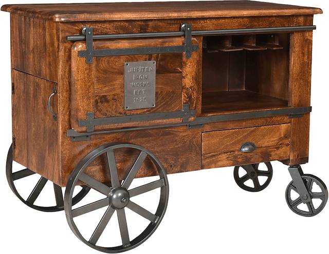 Tallheim Brown Wine Cart - Thumbnail - Image 1