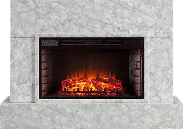 Tallin Gray 57 in. Console with Electric Fireplace - Thumbnail - Image 1