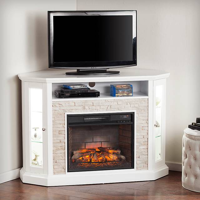 Tallywood White 52 in. Console with Infrared Fireplace - Thumbnail - Image 2