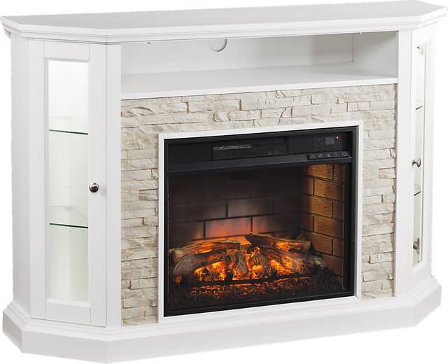 Tallywood White 52 in. Console with Infrared Fireplace - Thumbnail - Image 1