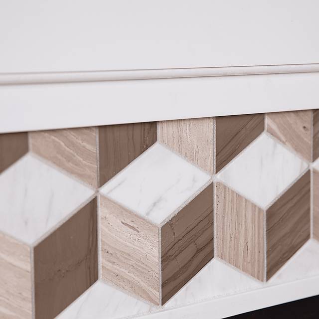 Talmadge II White 48 in. Console With Electric Log Fireplace - Thumbnail - Image 3