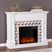 Talmadge V White 48 in. Console with Electric Fireplace