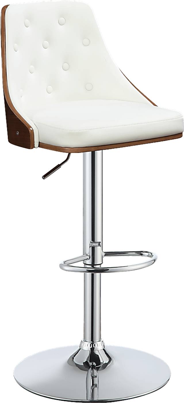 Talman White Adjustable Barstool - Thumbnail - Image 1