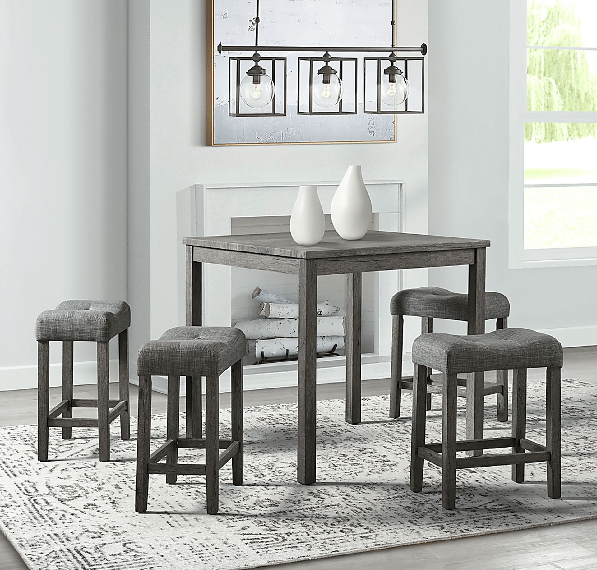 Taloza Gray 5pc Dining Set - Image 2