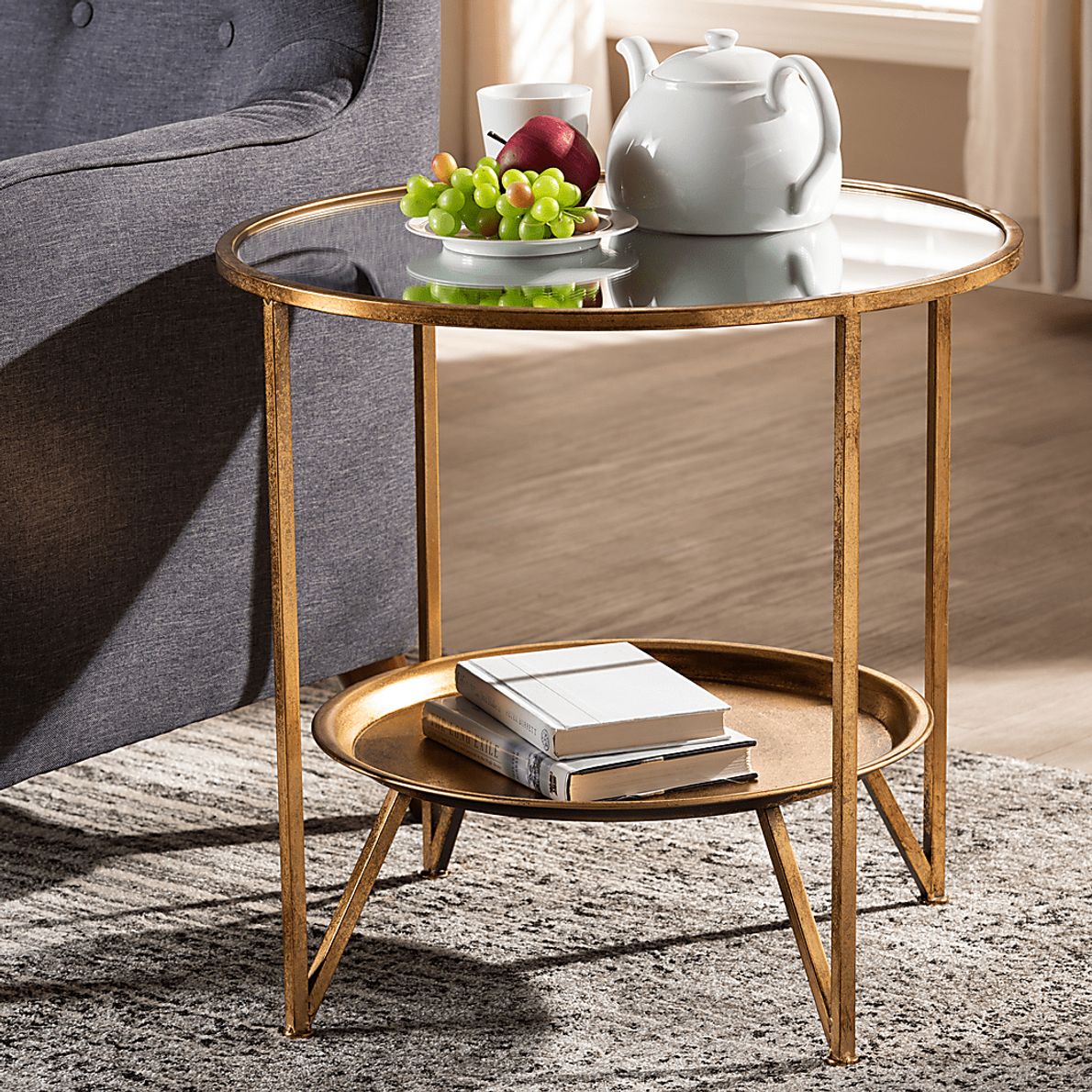 Talton Gold Accent Table