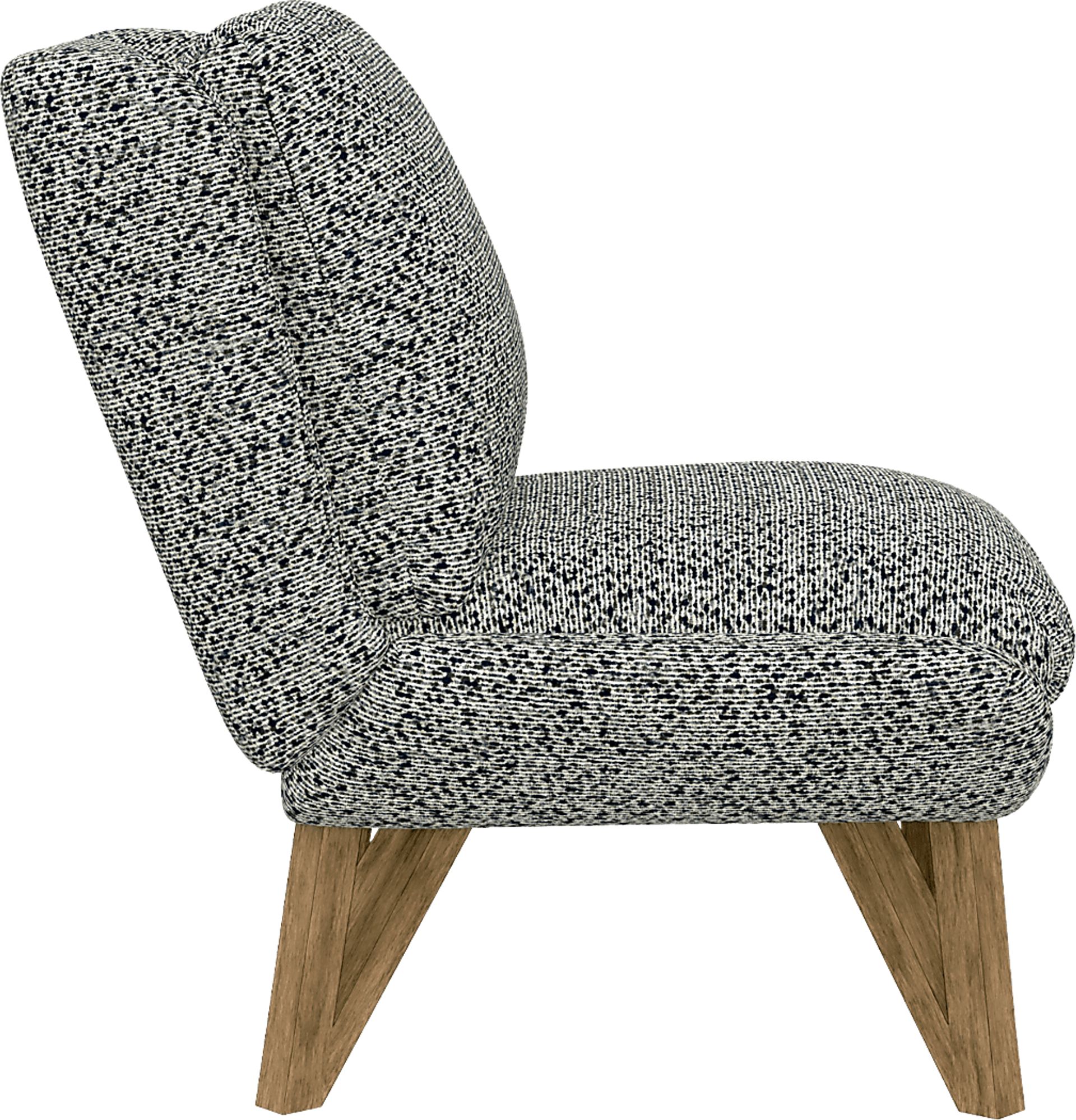 Talwrn Blue Armless Accent Chair - Image 4