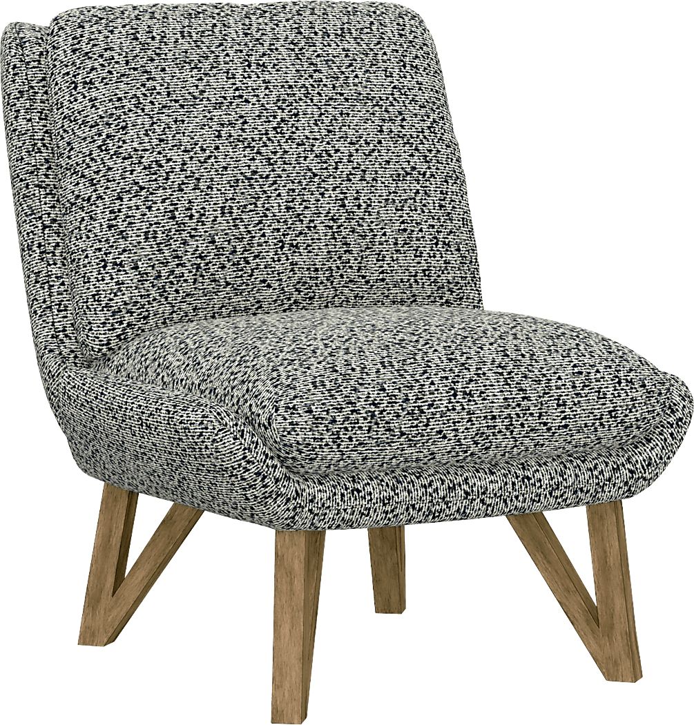 Talwrn Blue Armless Accent Chair