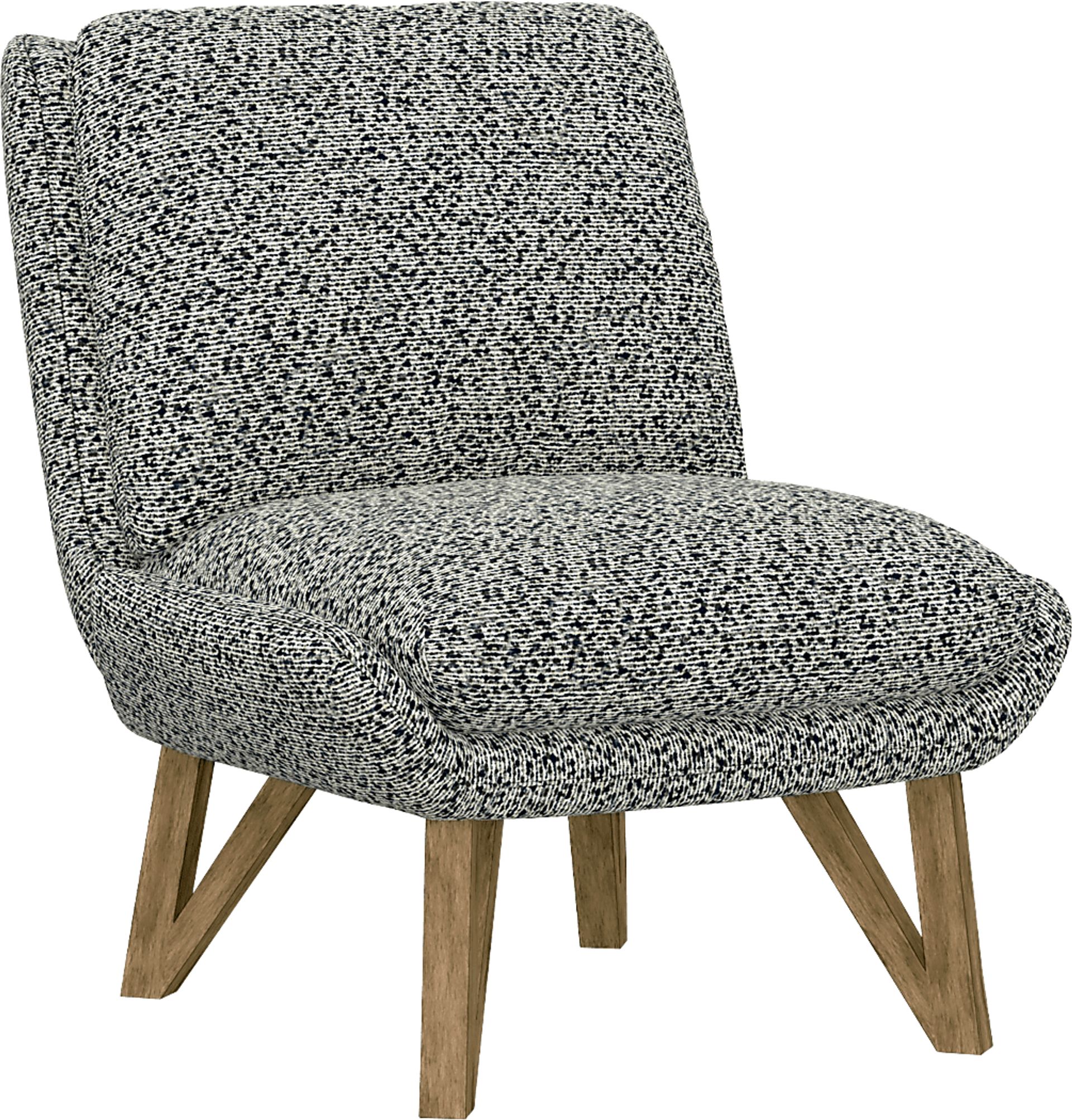 Talwrn Blue Armless Accent Chair - Image 1