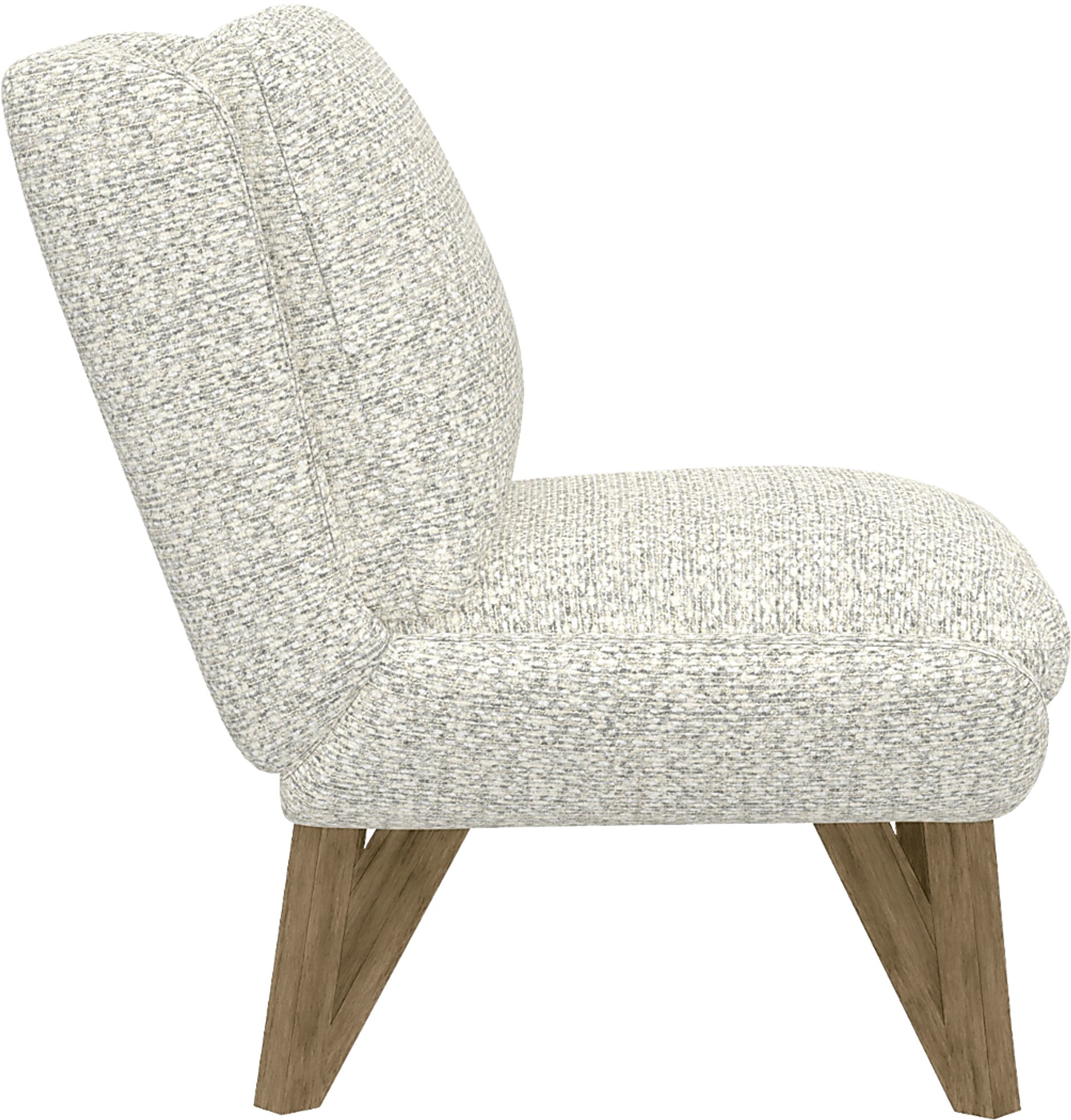 Talwrn Dark Gray Armless Accent Chair - Image 4